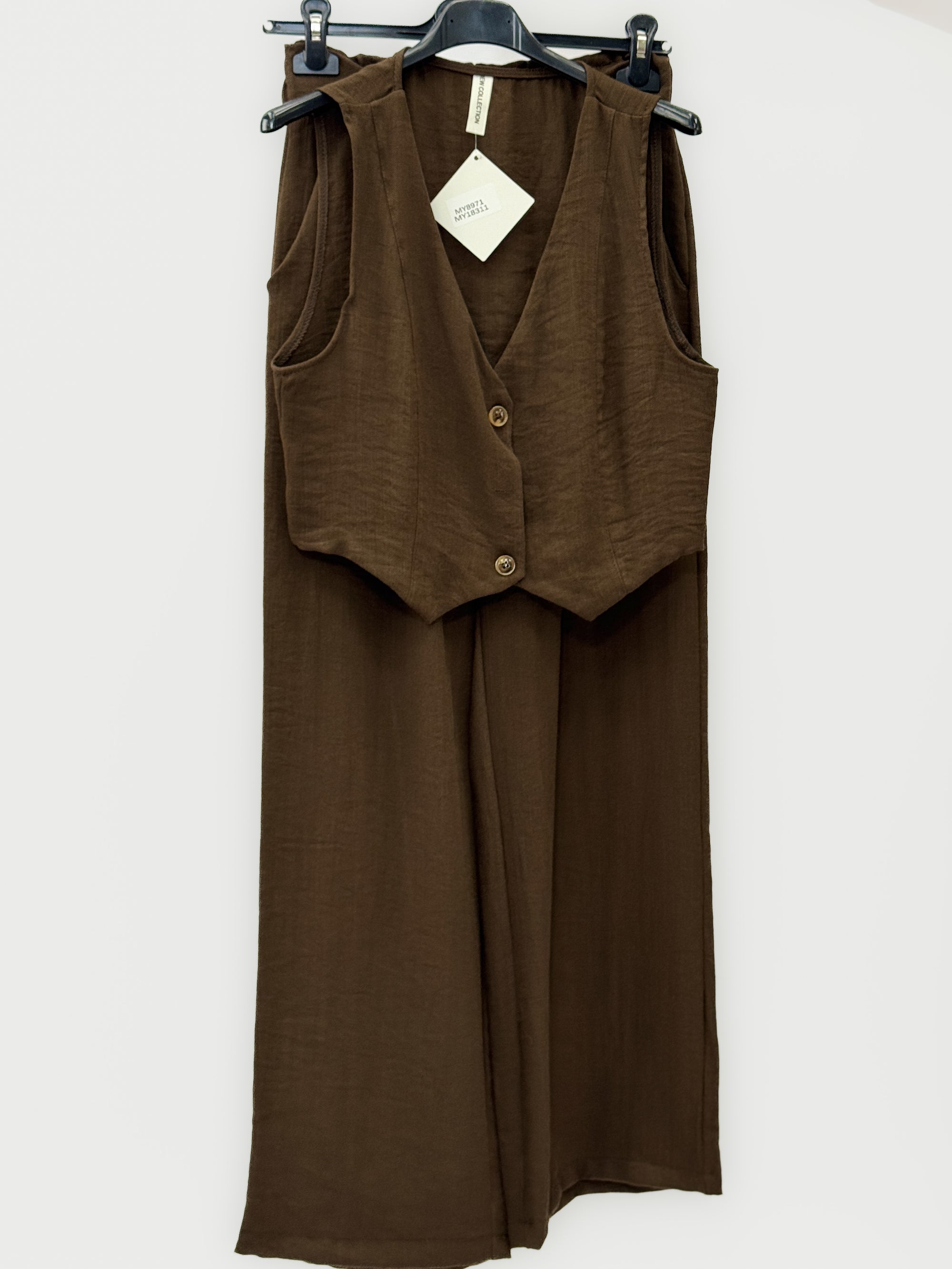Completo con Gilet e Pantalone Palazzo