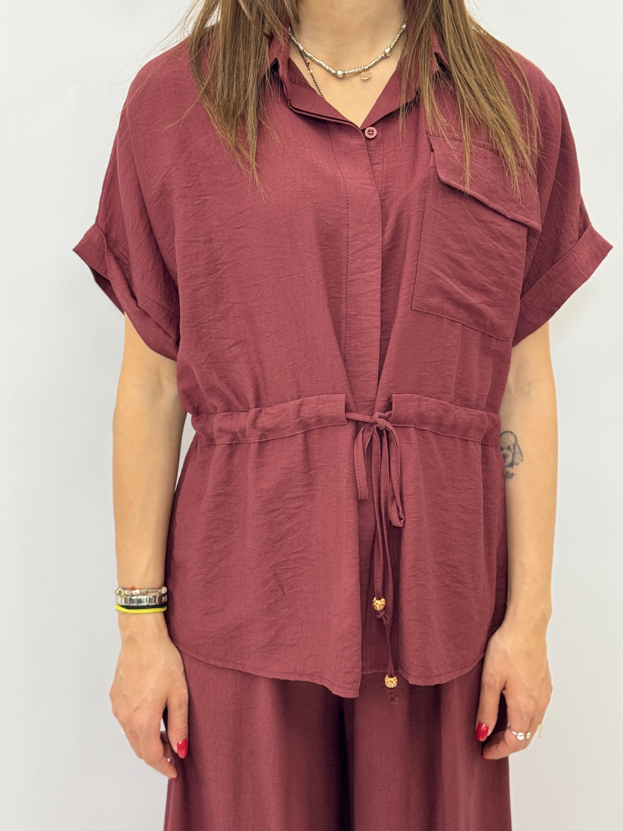 Completo Camicia con Coulisse e Pantalone Palazzo