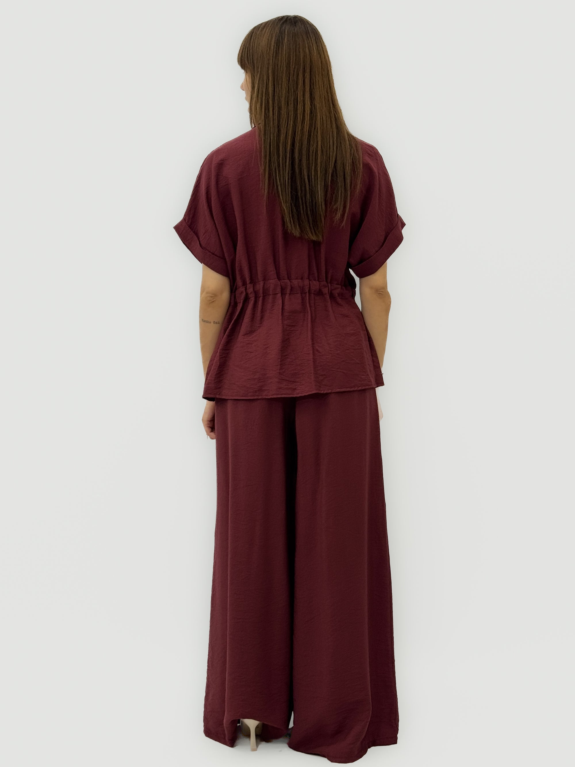 Completo Camicia con Coulisse e Pantalone Palazzo