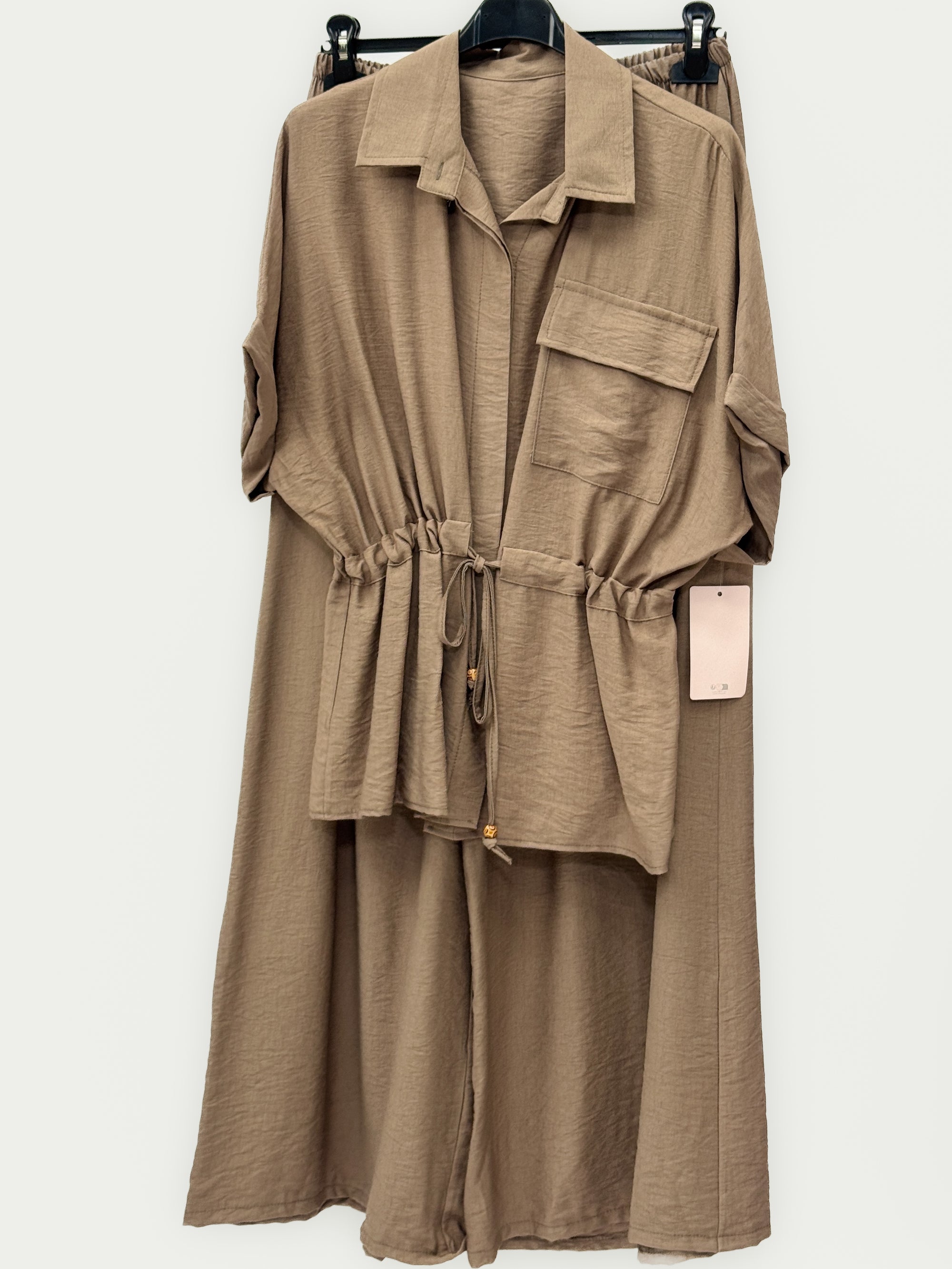 Completo Camicia con Coulisse e Pantalone Palazzo