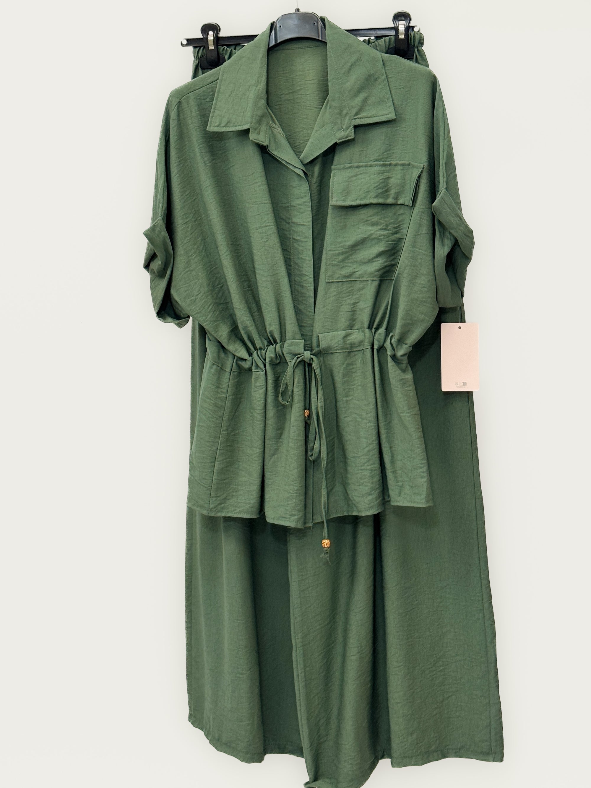 Completo Camicia con Coulisse e Pantalone Palazzo