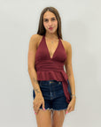 Top con scollo V