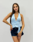 Top con scollo V