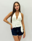 Top con scollo V