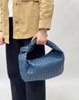 Borsa intrecciata in vera pelle Made in Italy