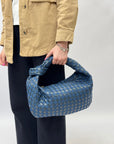 Borsa intrecciata in vera pelle Made in Italy