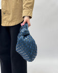 Borsa intrecciata in vera pelle Made in Italy