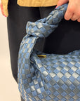 Borsa intrecciata in vera pelle Made in Italy