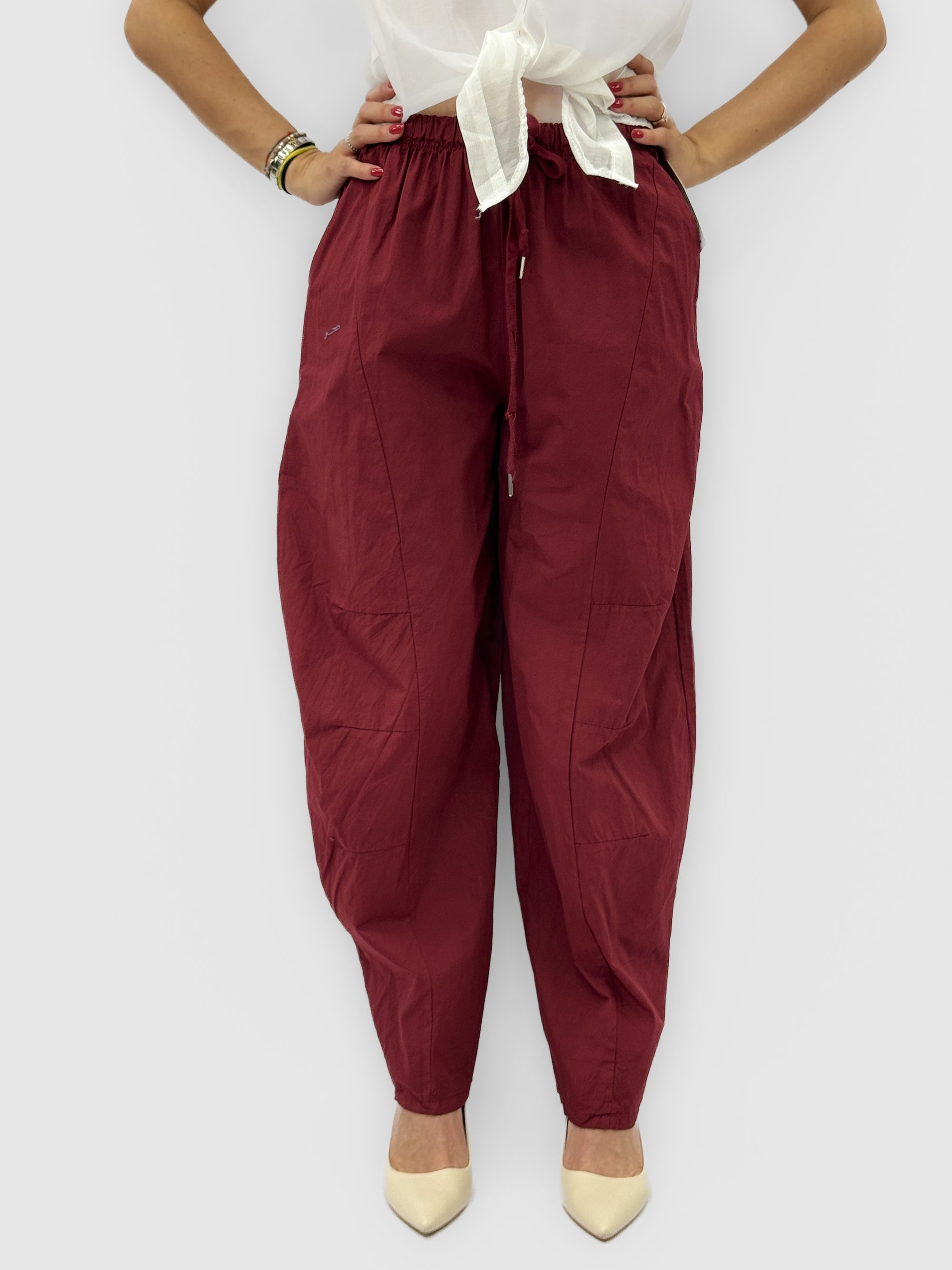 Pantalone In Cotone Balloon con Coulisse