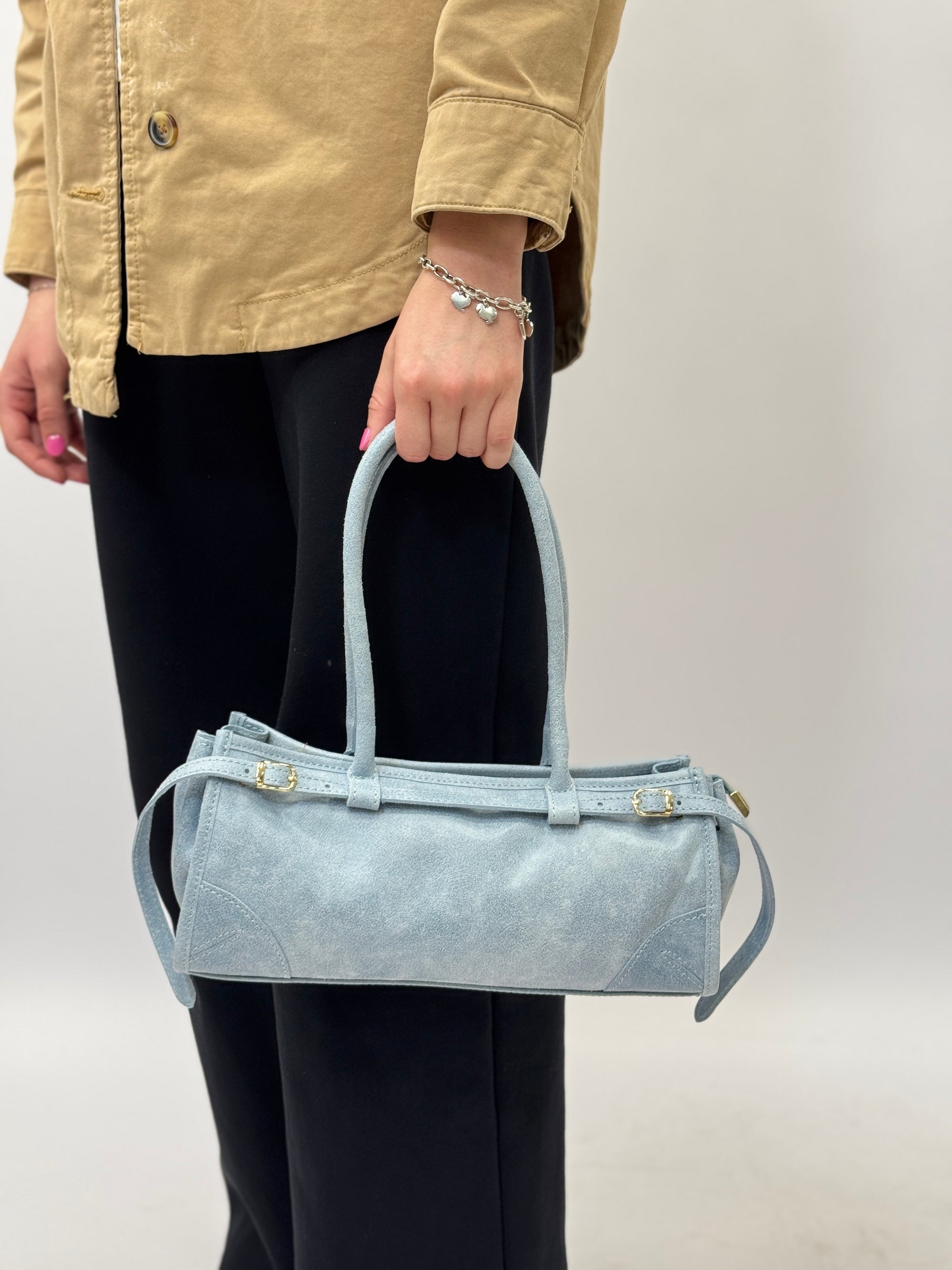Borsa vera pelle con manico