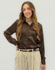 Camicia satinata effetto seta