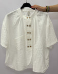Camicia con Bottoni Gioiello