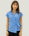Camicia a Righe con Nodo Laterale
