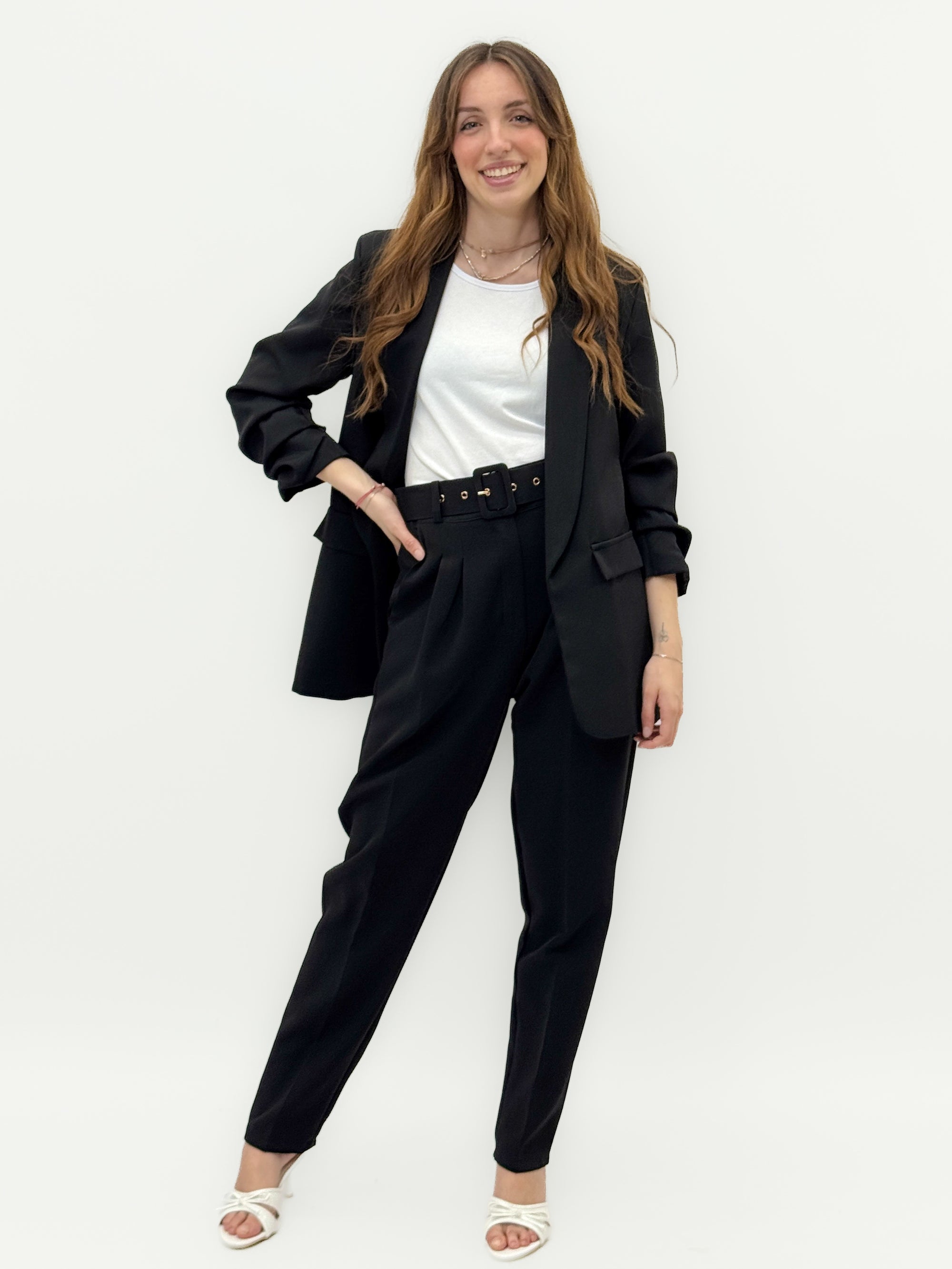 Completo Donna con Blazer e Pantalone con Cintura