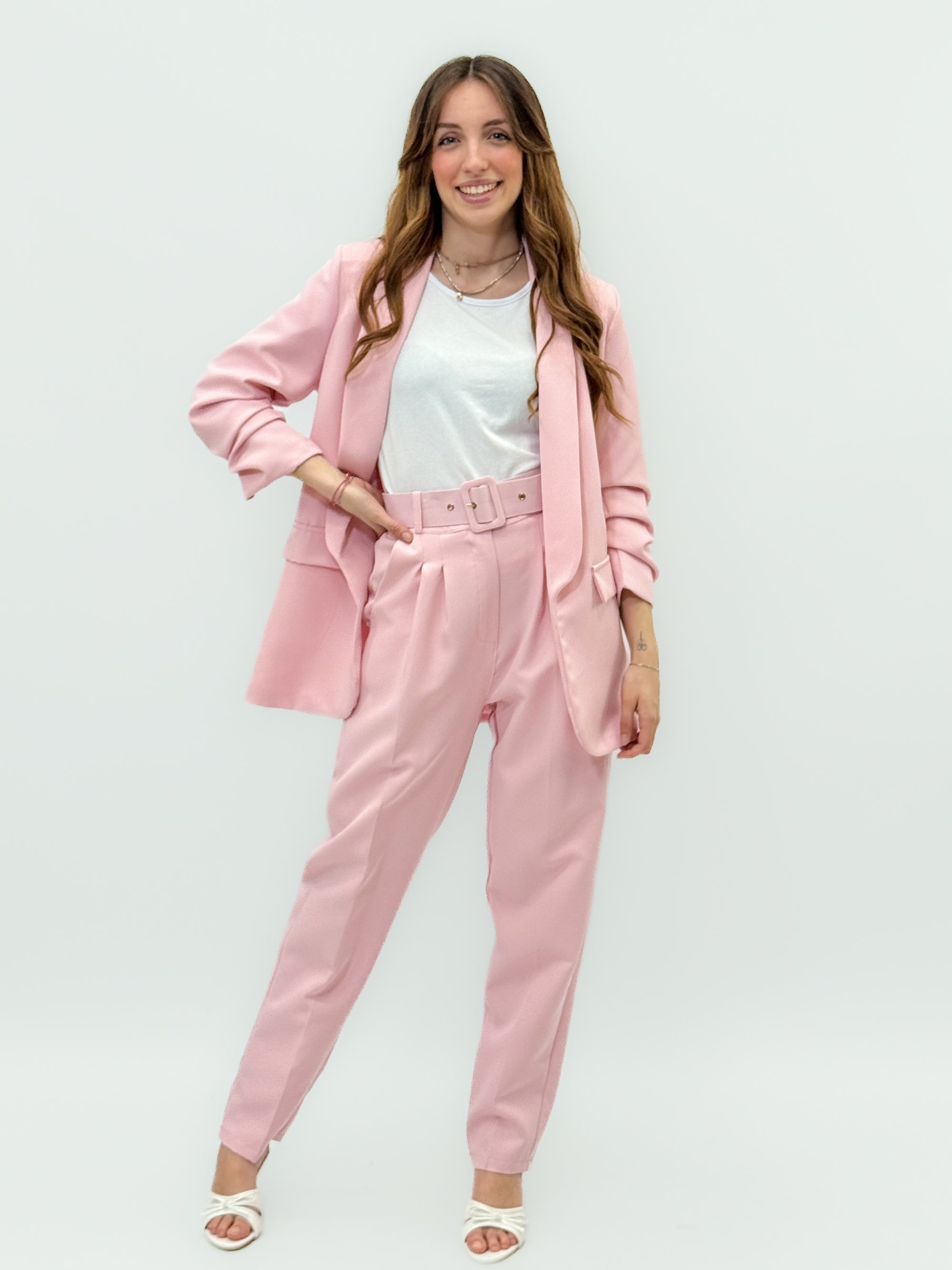 Completo Donna con Blazer e Pantalone con Cintura