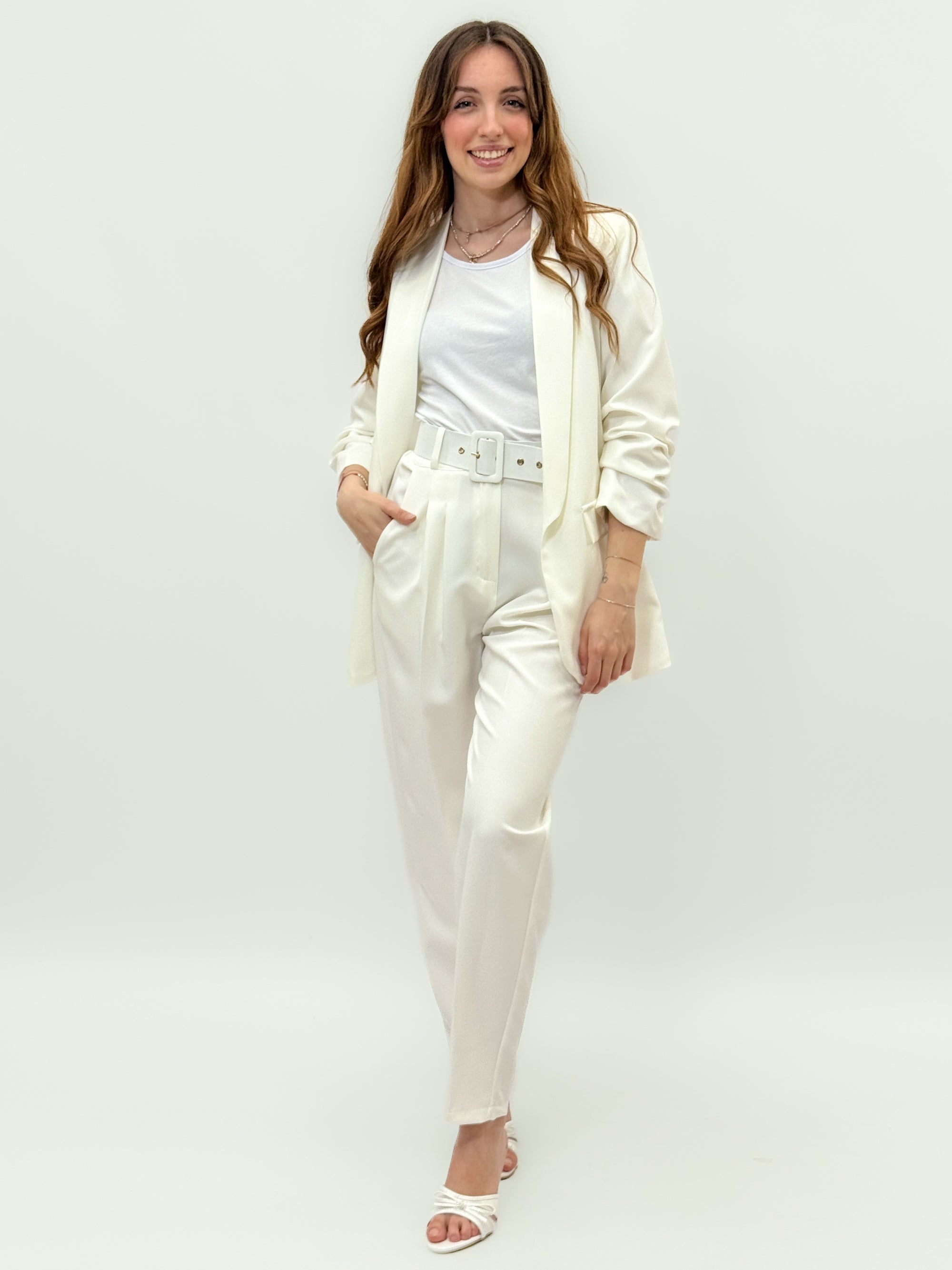 Completo Donna con Blazer e Pantalone con Cintura