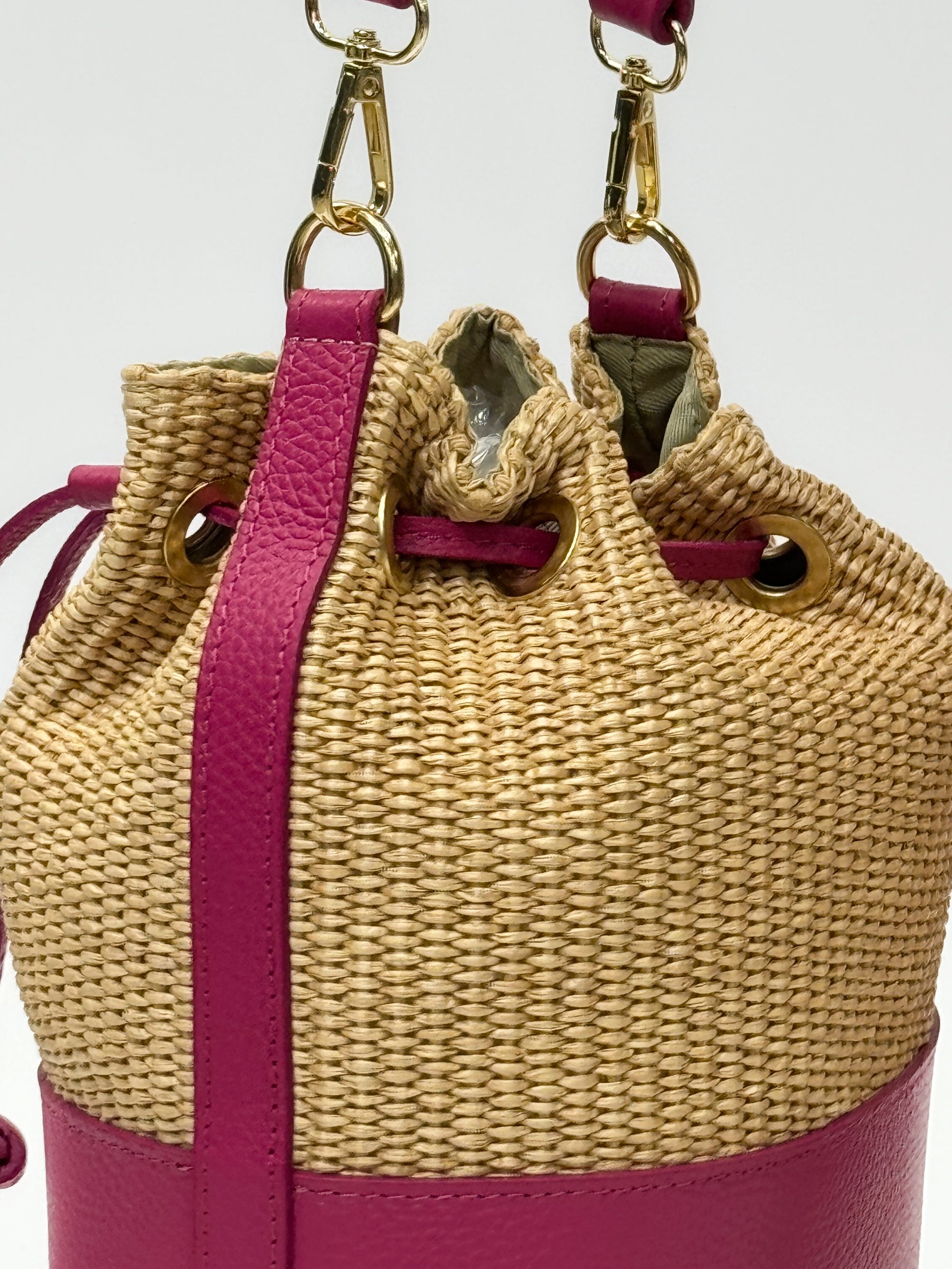 Borsa secchiello vera pelle