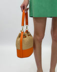 Borsa secchiello vera pelle