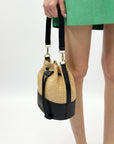 Borsa secchiello vera pelle