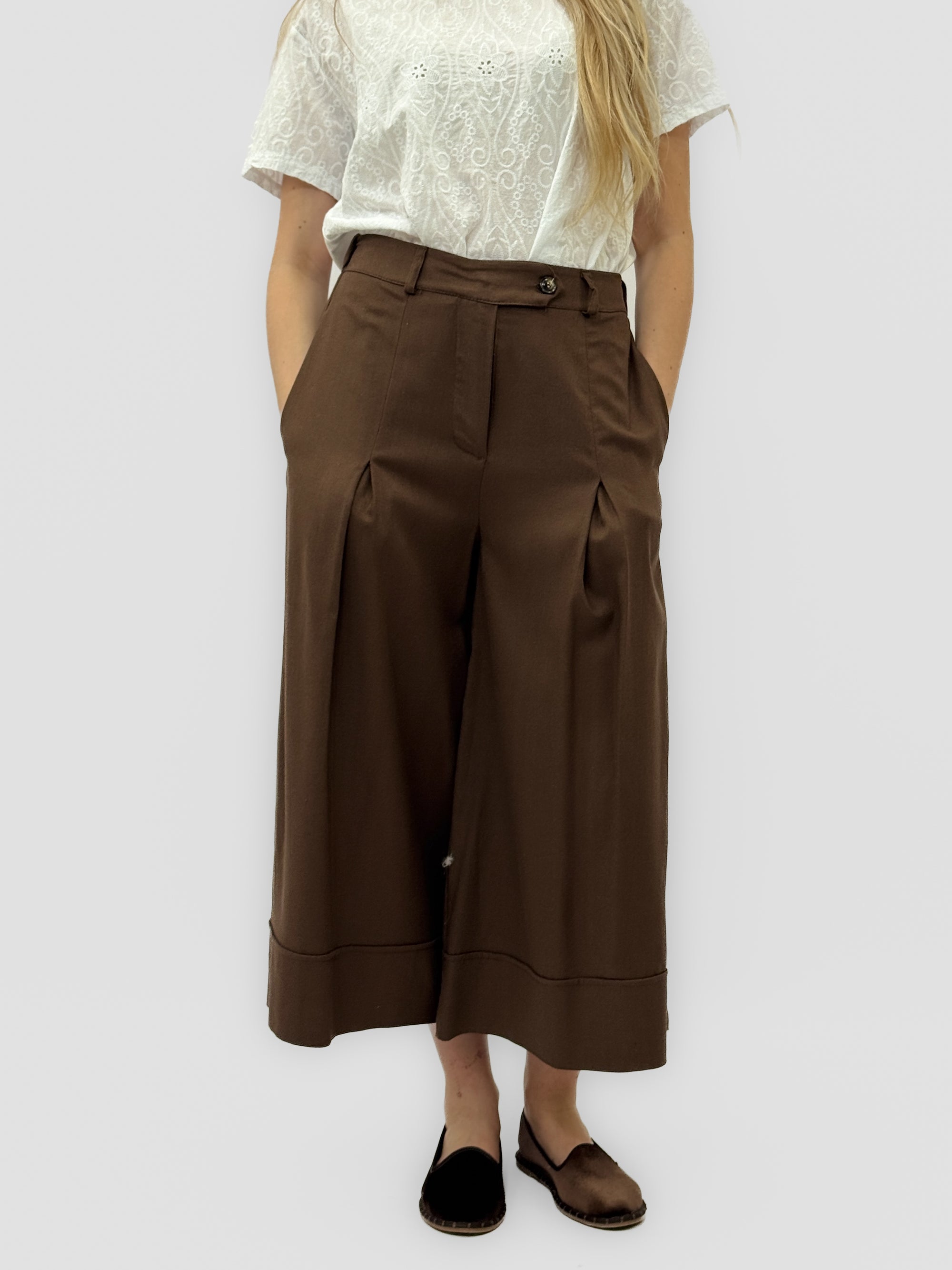 Completo Misto Lino con Gilet e Pantaloni Palazzo