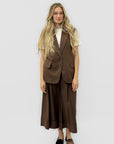 Completo Misto Lino con Gilet e Pantaloni Palazzo