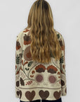 Blazer Fantasia Botanica Cuori Made in Italy