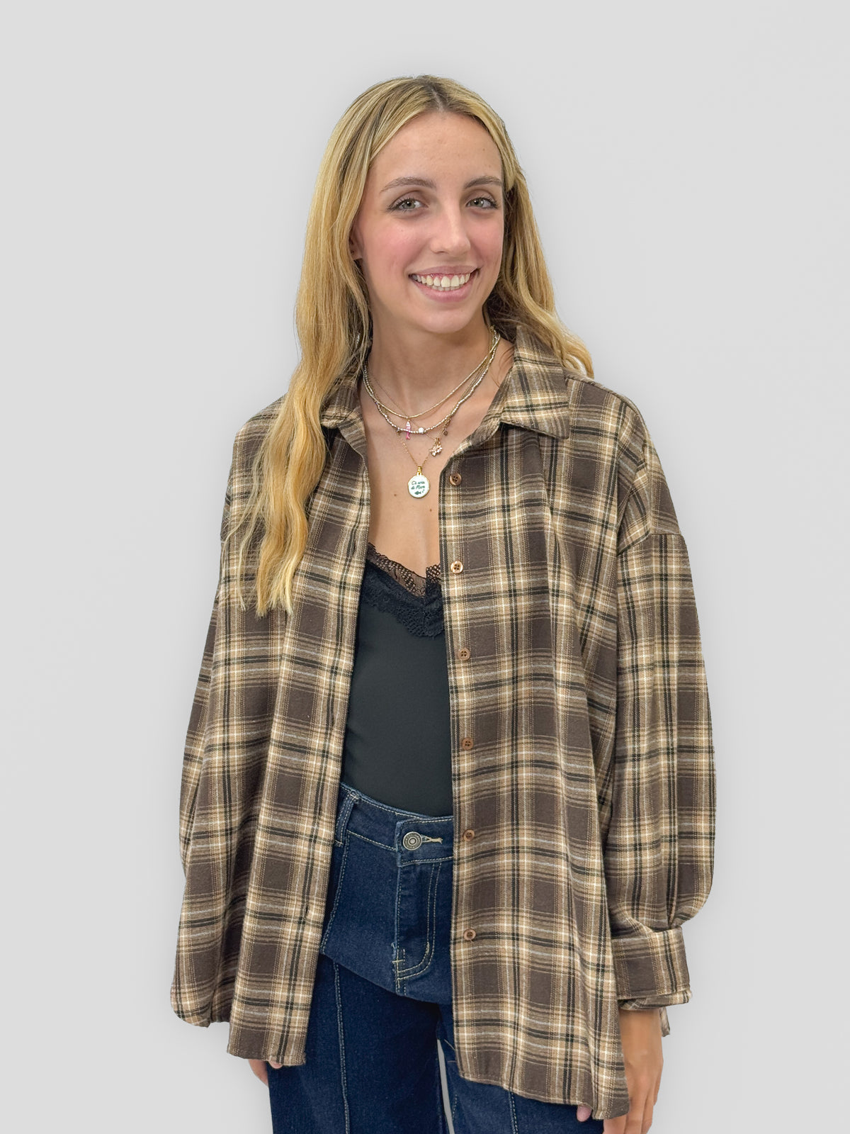 Camicia Oversize a Quadri Made in Italy