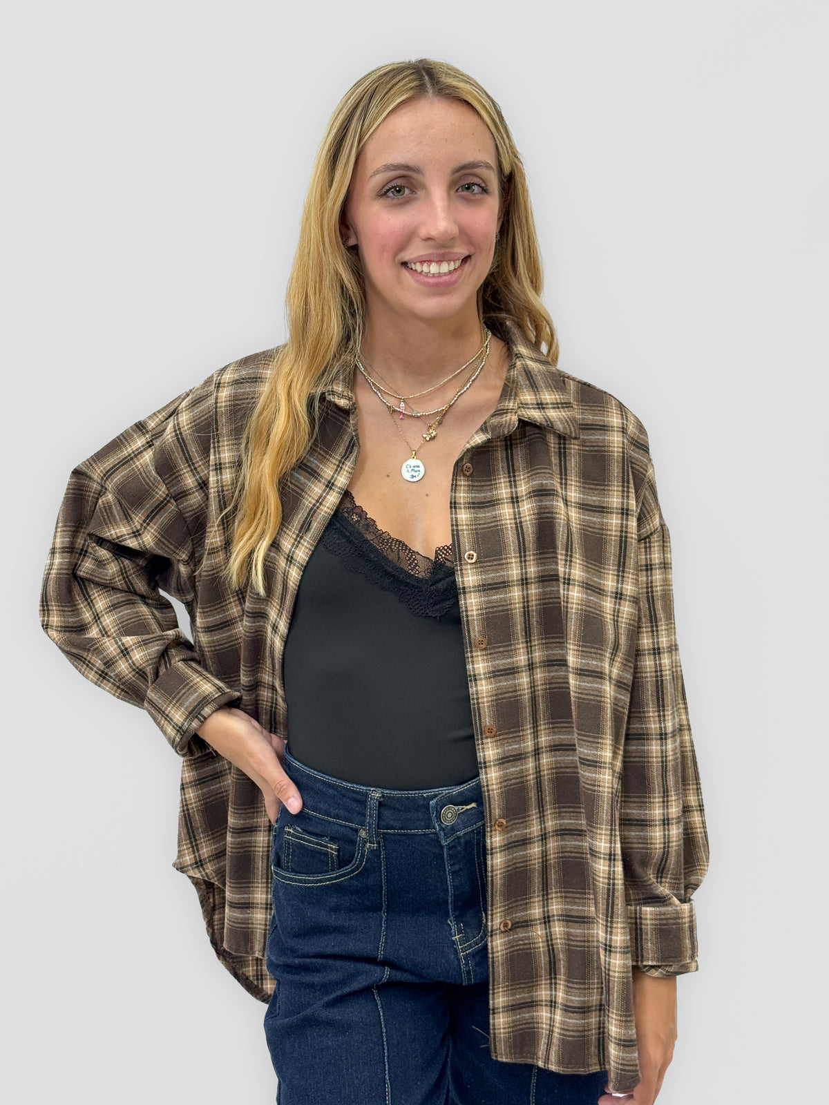 Camicia Oversize a Quadri Made in Italy