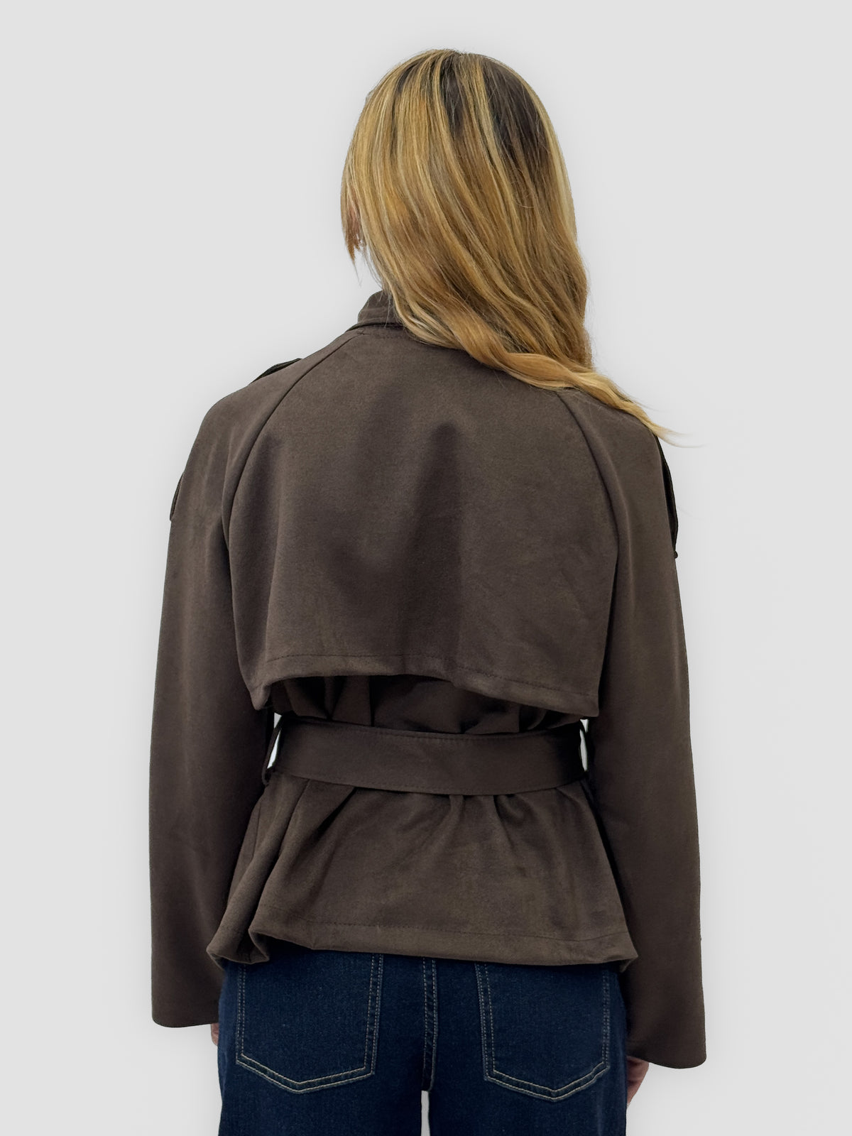 Giacca trench suede scamosciato - Made in Italy