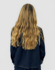 Camicia donna in denim con applicazioni gioiello