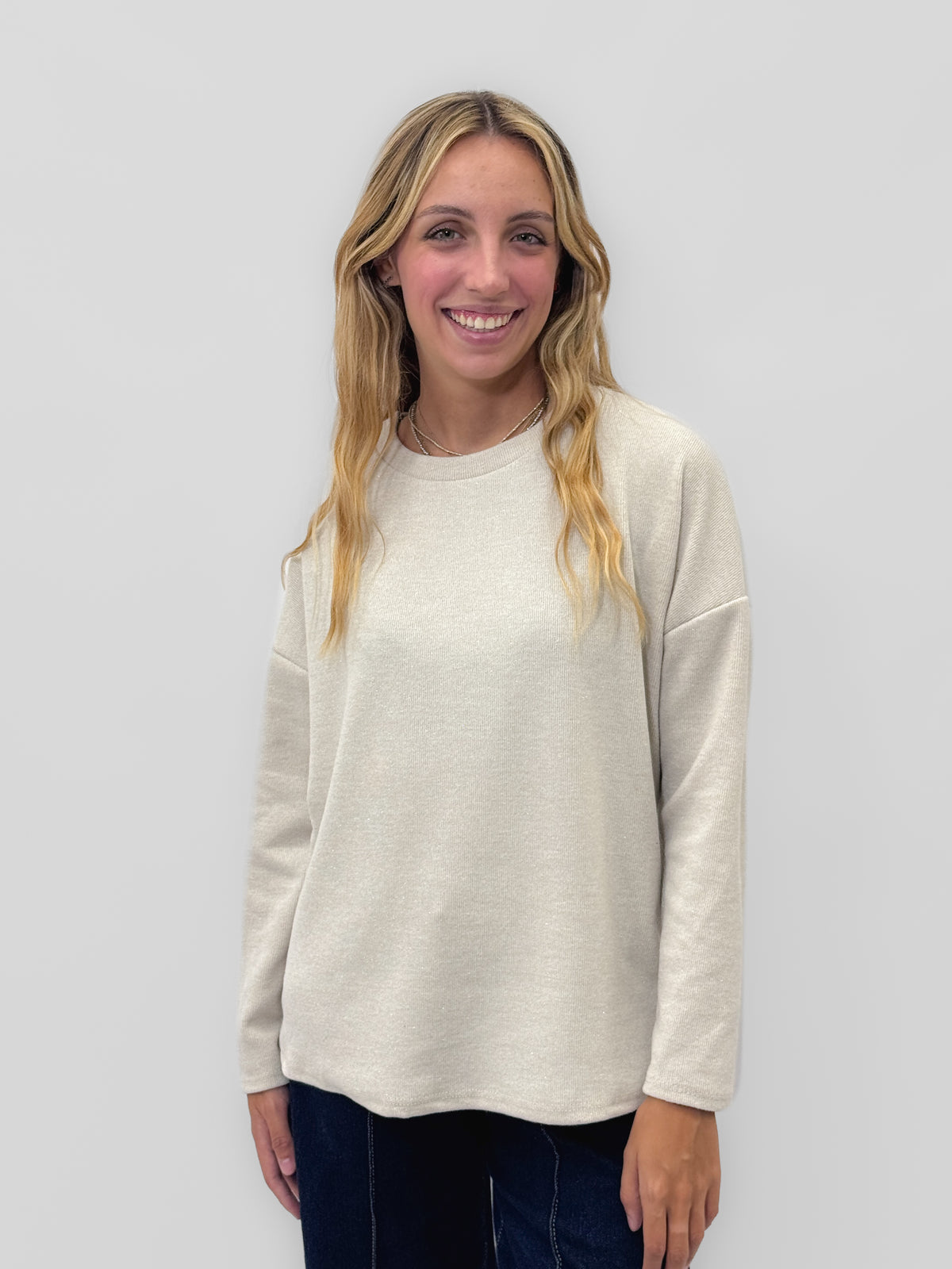 Maglia Girocollo Lurex Made in Italy