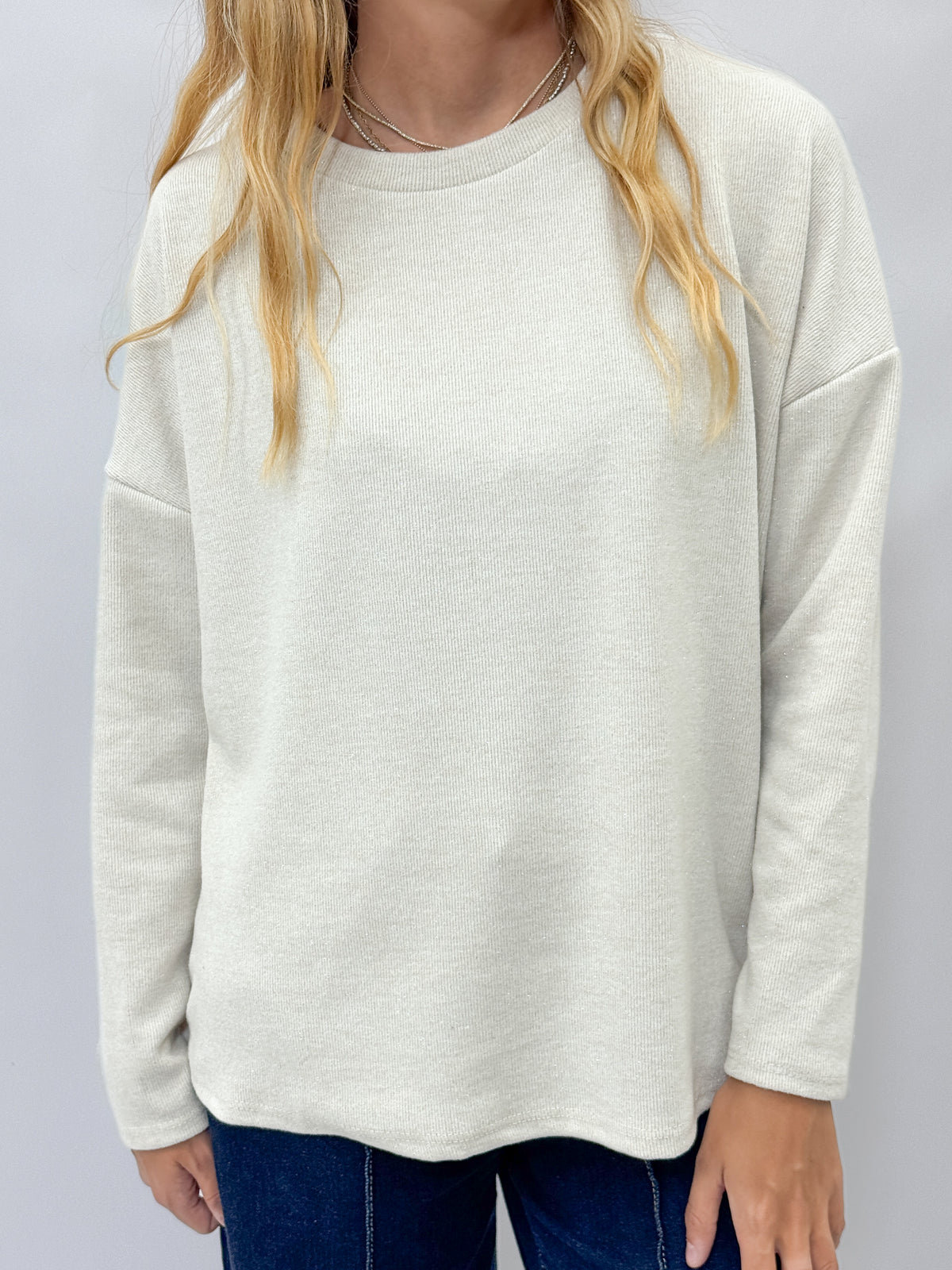 Maglia Girocollo Lurex Made in Italy