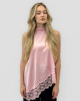 Top Satinato con Pizzo