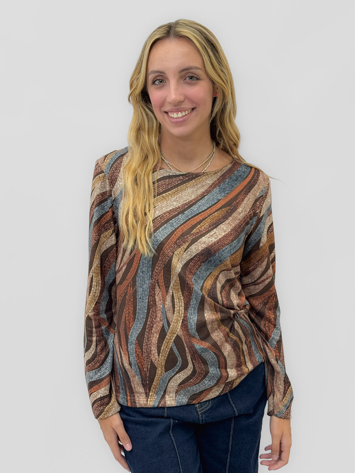 Maglia Fantasia Onde Made in Italy