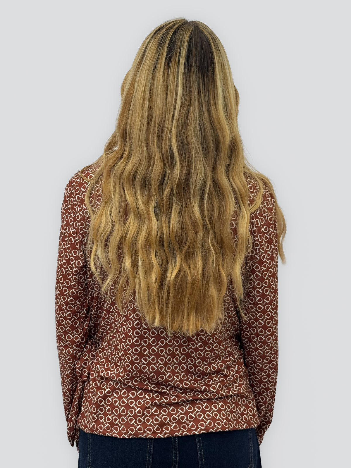 Maglia Fantasia con Drappeggio Laterale Made in Italy