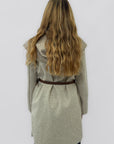Cardigan lungo donna con cintura
