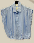 Camicia Cotone Smanicata con Bottoni