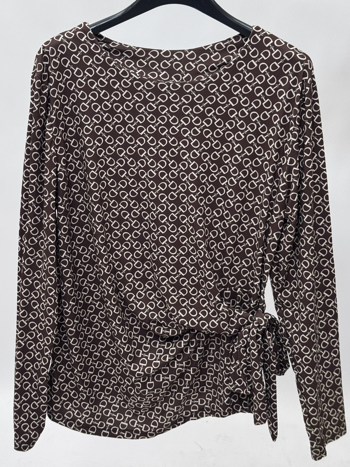 Maglia Fantasia con Drappeggio Laterale Made in Italy