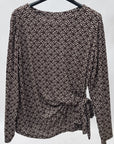 Maglia Fantasia con Drappeggio Laterale Made in Italy