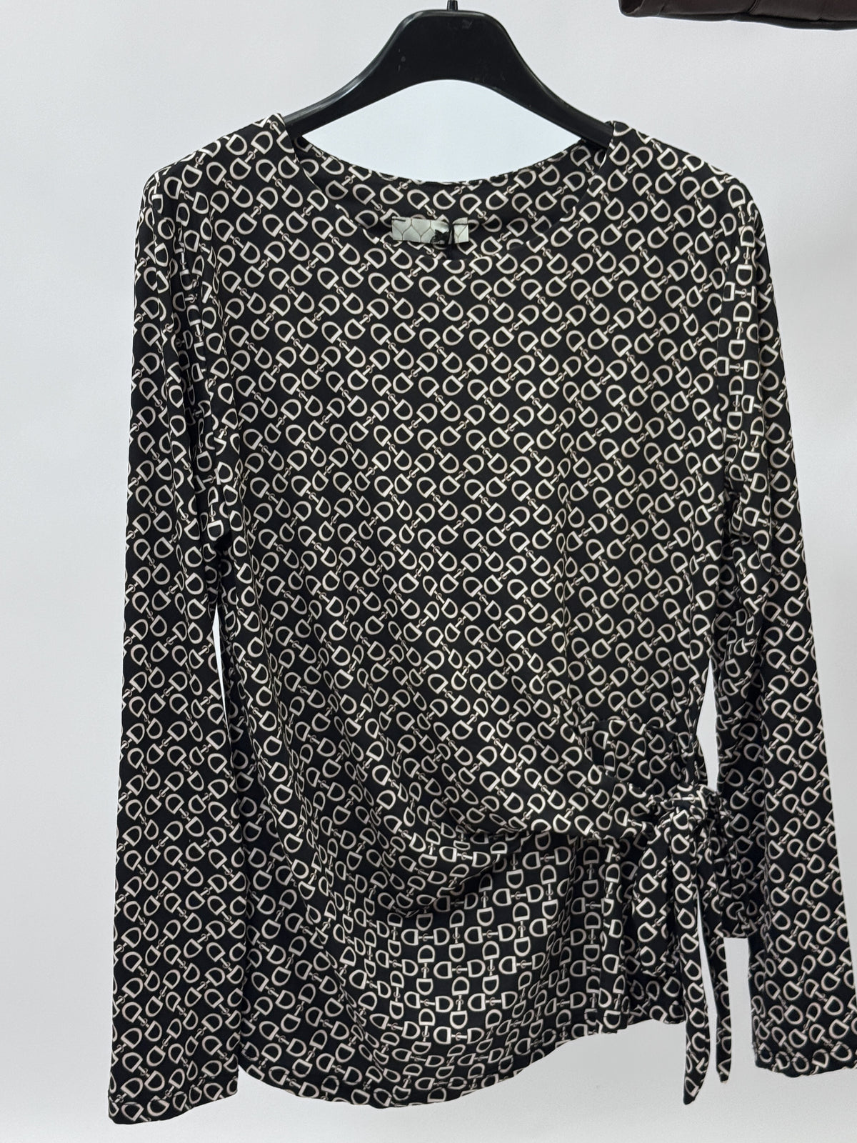 Maglia Fantasia con Drappeggio Laterale Made in Italy