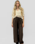 Pantaloni Palazzo in 100% Lino