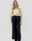 Pantaloni Palazzo in 100% Lino