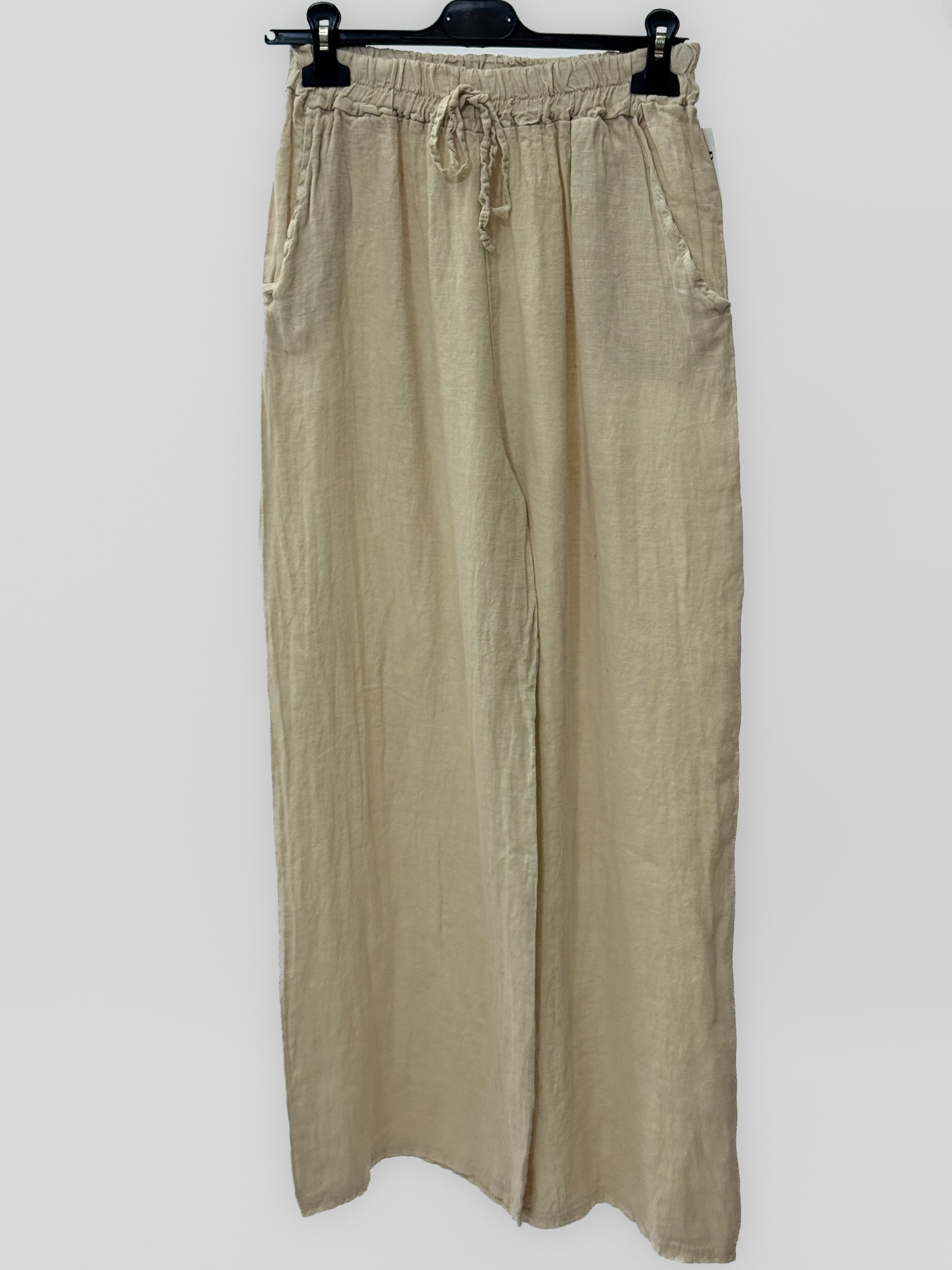 Pantaloni Palazzo in 100% Lino