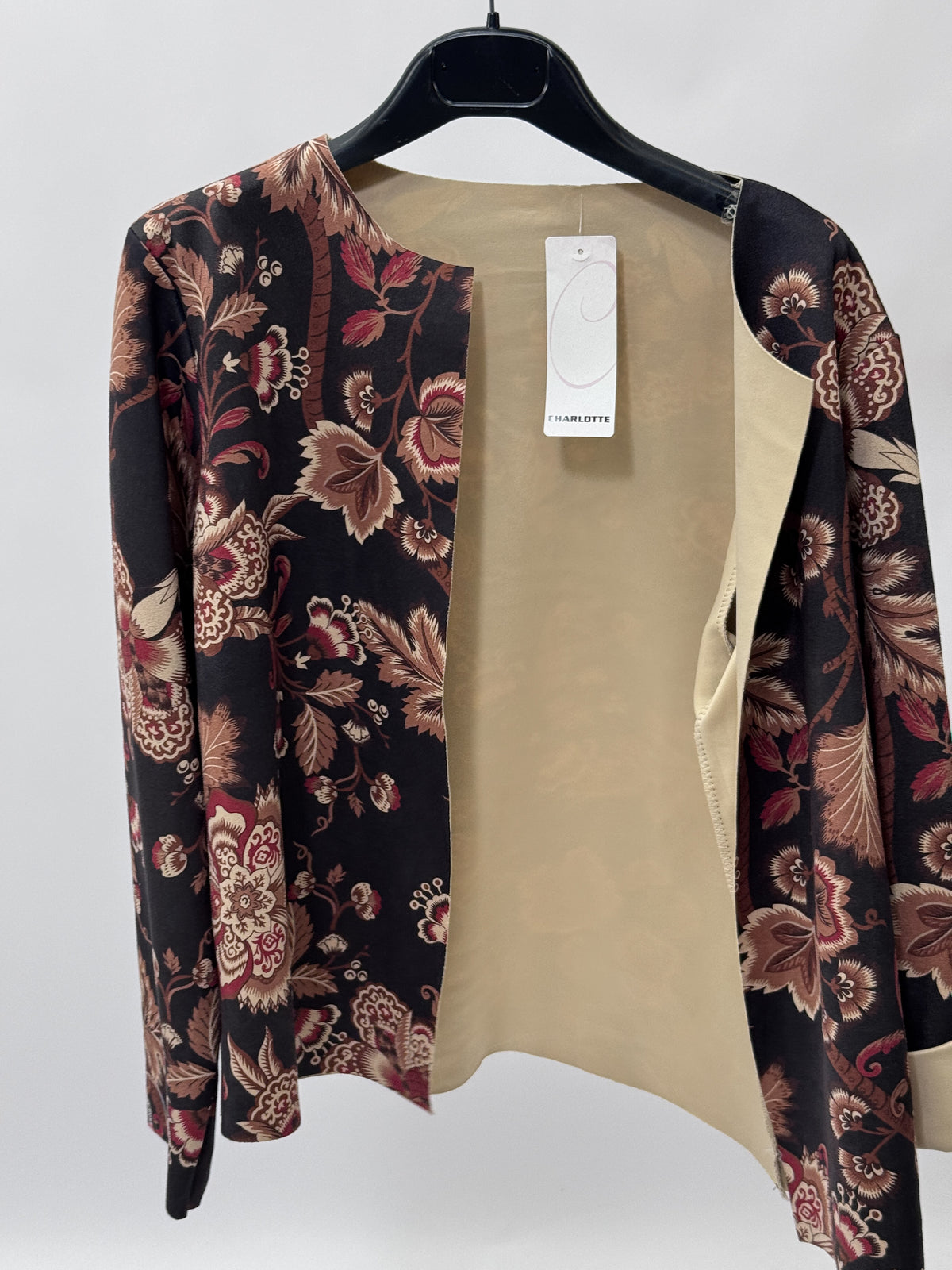 Giacca Corta Fantasia In Alcantara Made in Italy