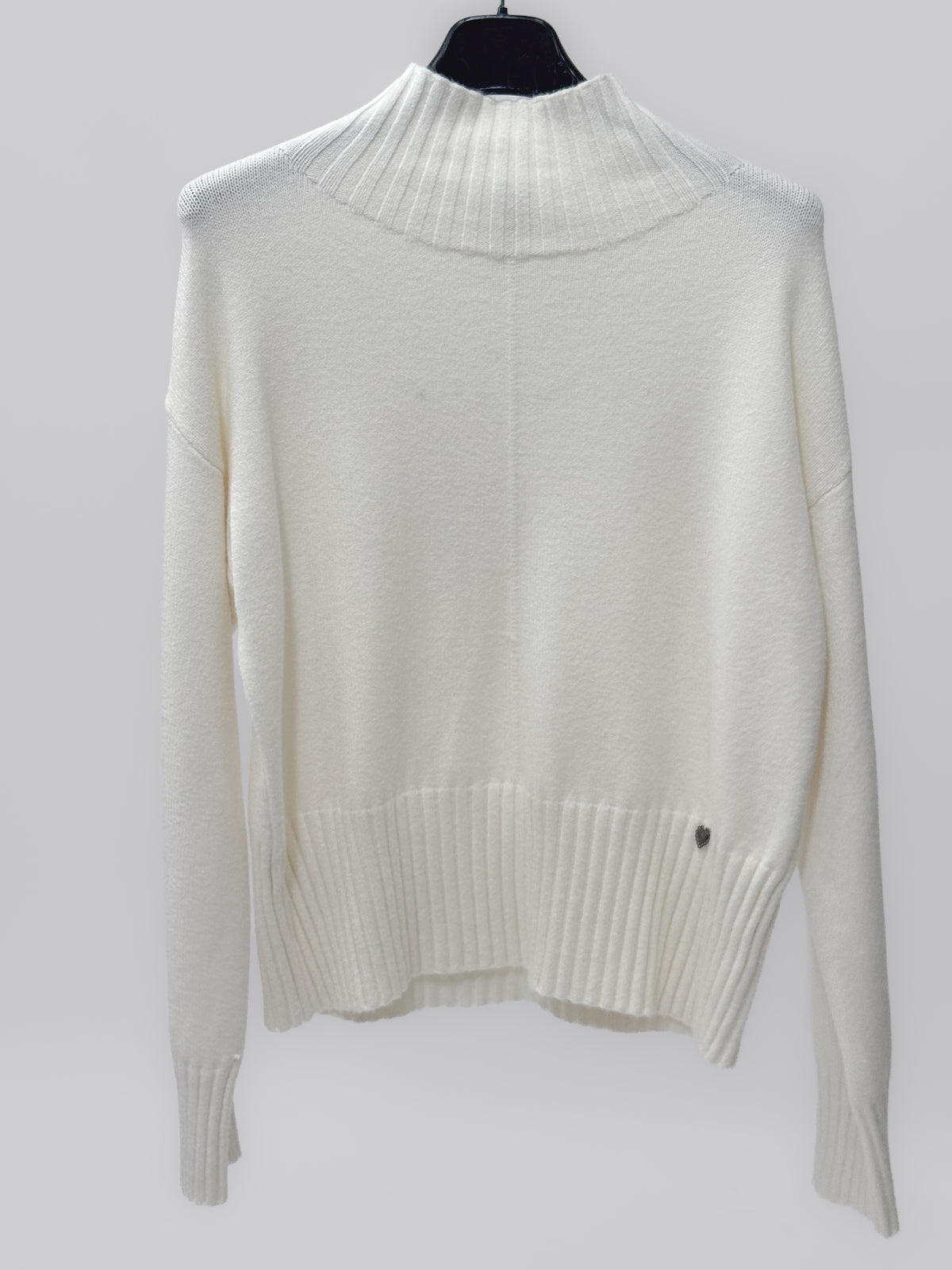 Maglione donna dolcevita corto in misto viscosa