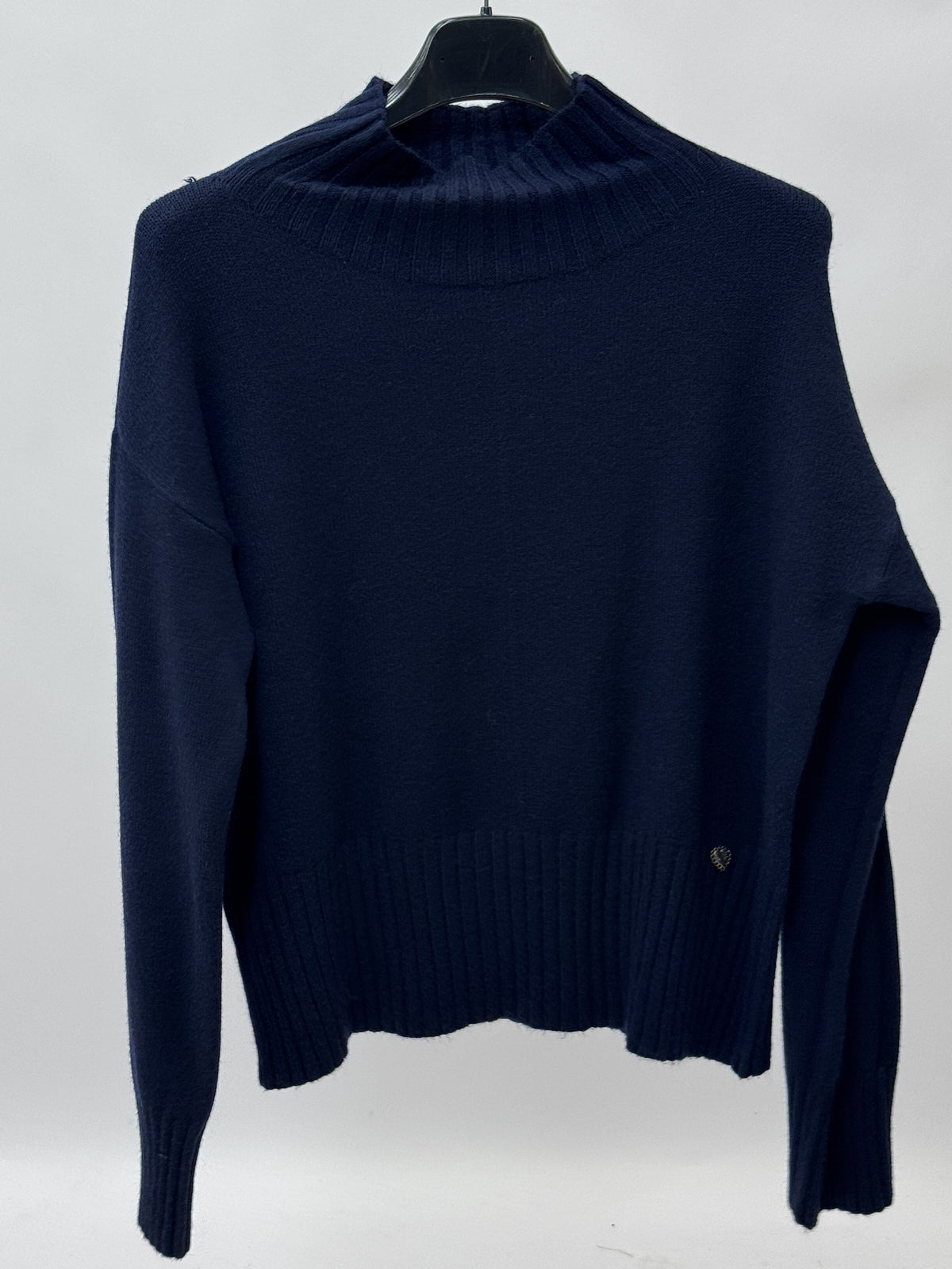 Maglione donna dolcevita corto in misto viscosa