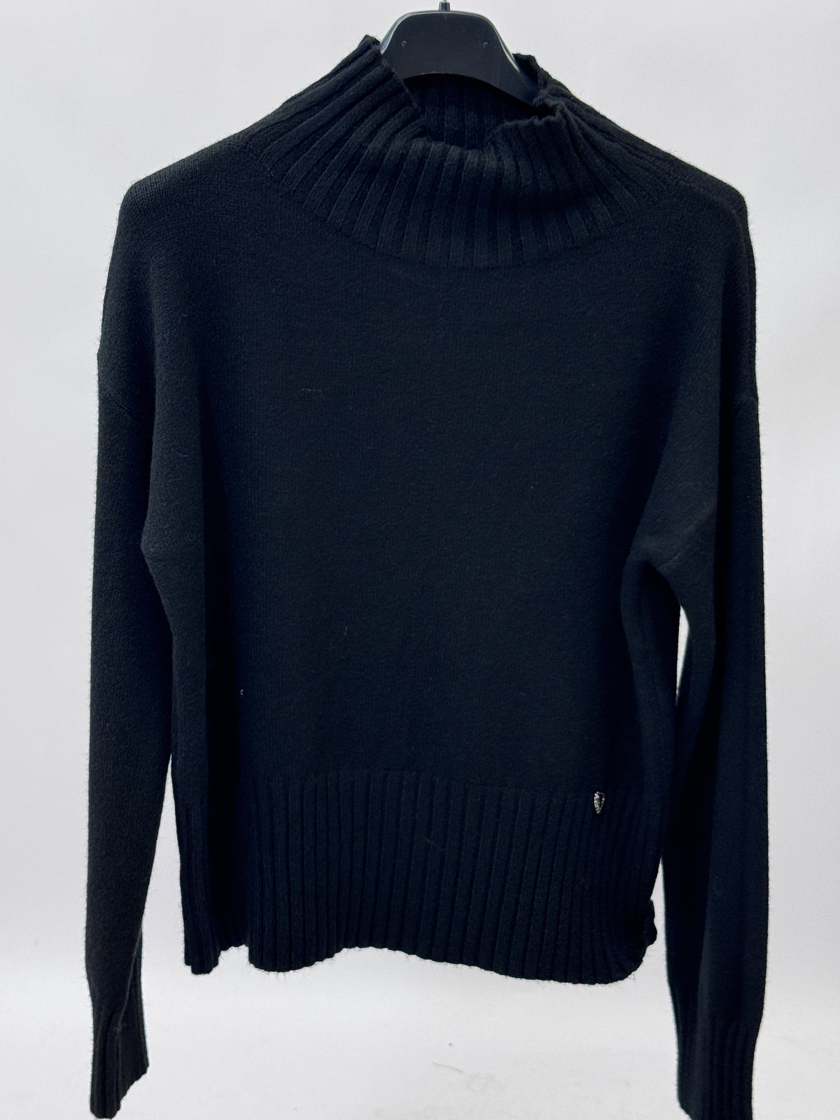 Maglione donna dolcevita corto in misto viscosa