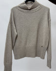 Maglione donna dolcevita corto in misto viscosa