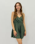 Tuta corta con spalline