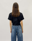 Camicia crop con nodo